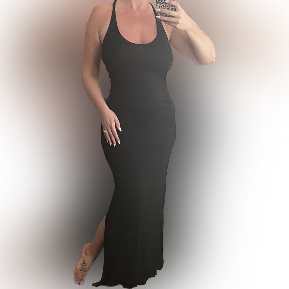 Venus Long black summer dress